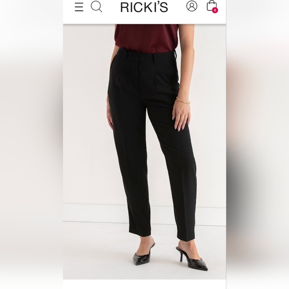 Rickis Slim Leg Pants in Black Size 16 Short, New With Tags - Picture 2 of 15